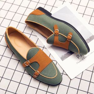 Luxury Brand Suede Leather Shoes For Men British Style Designer Men's Casual Loafers Slip-On Flats Dress Shoes Men Plus Size 48