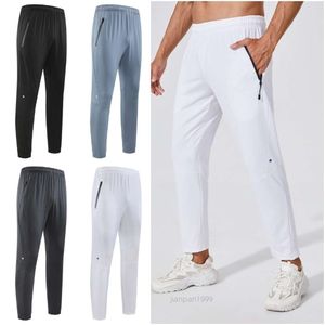 Mens Pants lululemenly Yoga Outfits Men Running Trainer Long Pant Sport Summer Breathable Trousers Adult Sportswear Gym Exercise Fitness Wear Fast Dry Elastic