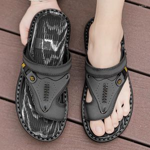 Sandals 2024 Summer Men's Flip-flops Wear Dual Purpose Driving Outdoor Sports Beach Shoes