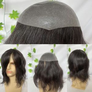 Toppers PU Skin Toupee для мужской парик