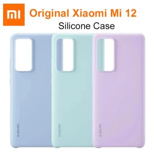 Tangentbord 100% original Xiaomi Mi 12 / 12x / 12S CASE Liquid Silicone Case MI12 Kompatibelt med Xiaomi 12x 12s bakre omslag
