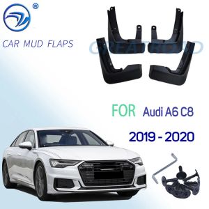 Tamponlar Audi A6 Salon Sinine Sport C8 2019 ~ 2020 Çamurluk Çamur Koruma Sıçraması Flaps Mudguard Aksesuarları