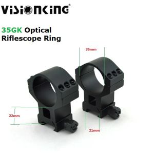 Tillbehör Visionsking Optisk synfäste för geväromfång Ringar 35mm Taktiskt Riflescope Mount Ring 21mm Picatinny Base Scope Mount Mount