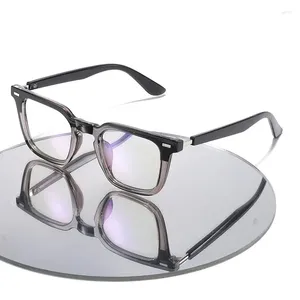Solglasögon Fashion Metal Frame Female Senior Sense Casual Trend Glasses Outdoor Flat Men's Business Computer Goggles
