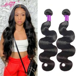 Wigs Brazilian Hair Bundles Body Wave Human Hair Weave Bundles Remy Hair Extension for Women Natural Color 830 Inches