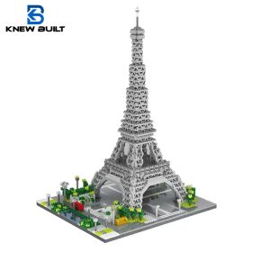 Blocks KNEW BUILT France Pride Paris Eiffel Tower Micro Mini Building Blocks for Adult Architecture Puzzle Toys Kit Assemble Brick Gift