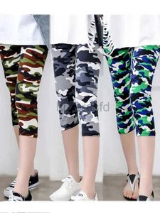 Active Sets CUHAKCI Fitness Leggins Polyester Capris Workout Trousers Camouflage Printed Leggings Sexy Women Lady Army Green High Elastic 240424