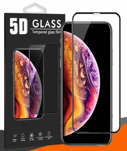 Skärmskydd för iPhone 12 Pro Max 11 X XR 7 8 5D Tempererat Glass Full Body Cover Film med Package4481592