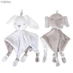 Plush Dolls Stuffed Animal Bunny Rabbit Security Blanket Infant Snuggler Plush Baby Love Soothe Appease Towel Comforting Blankie Toy RattleL2404