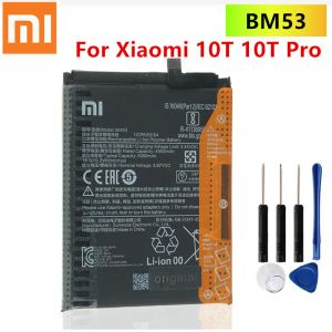 Baterias BM53 Xiaomi Bateria original para xiaomi 10t 10t pro mi 10t 5000mAh BM53 Bateria de substituição + ferramenta livre