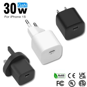 Laddare Ugourd PD30W Gan Super Fast Charger Power Adapter Typ C UK US EU Plug för iPhone iPad MacBook Air Pro Laptop Samsung Huawei