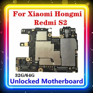 هوائي ل Xiaomi Hongmi Redmi S2 Motherboard 64g 32g استبدال الأصل النظيف مع رقائق كاملة Android OS مثبتة اللوحة الرئيسية