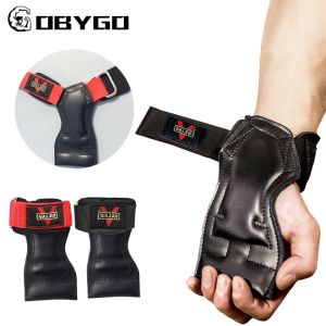 Lifting GOBYGO Cowhide Weight Lifting Wrap Palm Guard Women Men Gym Dumbbell Barbell Wrist Strap Weightlifting Fitness Gloves Wristband