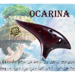 Instrument Ocarina 12 Hole Ceramic Alto C Tone Classic Flute Musical Instrument Music Lover Nybörjarinstrument
