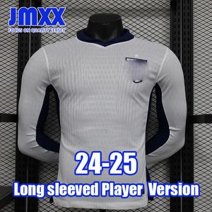 JMXX 24-25イングランド長袖サッカージャージホームアウェイプレートメンズユニフォームジャージーマンフットボールシャツ2024 2025プレーヤーバージョン