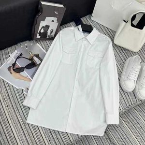 Women's Blouses & Shirts Designer Direct Summer New Western Style, Unique, Light Mature, Loose, Small and Lazy Mid length Long sleeved Shirt Q5DH