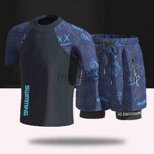 Männer Badebekleidung Männer Teenager Schwimmstämme Anti -Verlegenheit loser schnell trockener Schwimmshorts Seaside Strand Badeanzug Heiße Frühlingsschwimmbekleidung Set D240424