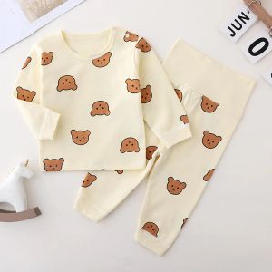 Sets koreanischer Stil Baby -Outfits süßer Bärer Sets Kleinkind Neugeborene Mädchen Jungen Herbst Baby Girl Boy Long Sleeve Pyjama 024m