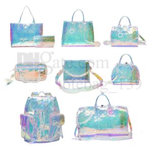 Strandbeutel Luxurys Designer -Einkaufstasche Frauen Cross Body Umhängetaschen Transparent Laser Leder Herren Reise -Rucksack -Reisetasche