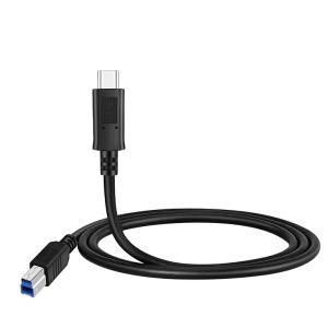 Tillbehör USB C till USB B 3.0 Kabel USB 3.0 Typ C till typ B -skrivarkabel Kompatibel med dockningsstation Externa hårda drivrutiner Skanner