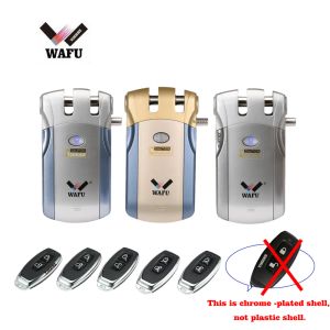 Controllo WAFU 019 Lock Remote Control Lock 433MHz Lock Port Lock invisibile Smart Blocco con telecomando cromata