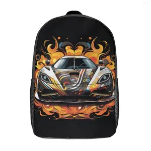 Mochila Ultimate Sports Car Vários estilos Graffiti de parede de acampamento Backpacks Sacos de escola estética juvenil