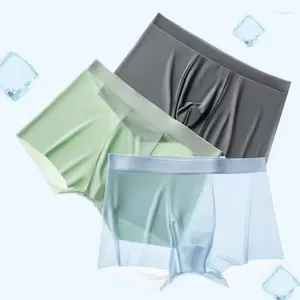 Underwear per seta di ghiaccio maschile da uomo Piatti di penetrazione sottile di penetrazione e comodi pantaloni angolari piatti e comodi