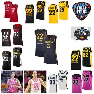 Uomini per bambini donne 22 Caitlin Clark Basketball Maglie febbre indiana 2024 Iowa Hawkeyes 45 Hannah Stuelke 20 Kate Martin 3 Sydney Affolter 1 Molly Davis Shirt Final Four