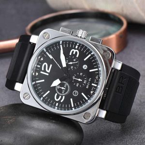 Menwatch Tasarımcı Bell ve Ross Naviforce Watches 2022 Mens 6 Pimli Kuvars Yüksek kaliteli bilek saati tam fonksiyonlu kronografi relojmujer humanwigs