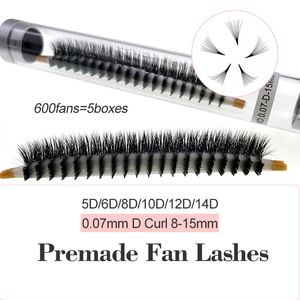 SHARP BASE 5D 6D 8D 10D 12D 14D Premade Fans False Eyelashes Extension Nature Soft Faux Mink Russian Volume Cilia Supplies 240423