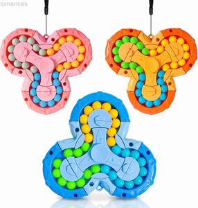 Decompression Toy Rotating Magic Bean Fidget Toy Hand Spinner Office Relief Stress Anxiety Decompression Puzzle Cube Educational Beads Kids Adults d240424