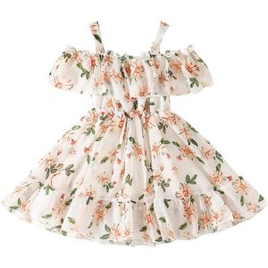 Kleinkind -Baby -Mädchen Sommerkleid Prinzessin Blumenkleid Strandbekleidung Sonnenbringer Rock kleine Mädchen Kleidung