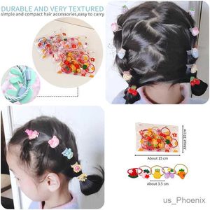 Saç Aksesuarları 20/30 PCS Çocuklar Sevimli Akrilik Karikatür Çiçek Meyve Elastik Saç Bantları Bebek Kızlar Scrunchies Kauçuk Bantlar Çocuk Saç Aksesuarları