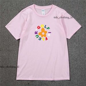 Дизайнерская футболка Golf Le Fleur Flower Tee Tee Голосование Игоря Тайлер Футболка для скейт-скейт.