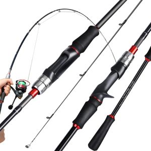 Accessories Sougayilang Lure Fishing Rod 1.8m 2.1m Spinning/casting Rod 5/6 Sections Carbon Fishing Rod Travel Fishing Pole Fishing Tackle