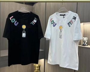 Designerskie koszule mens t unisex kobiety para mody luźne bawełniane listy z krótkim rękawem nadrukowane koszulka Hip Hop Streetwear Tshirt swobodne koszulki