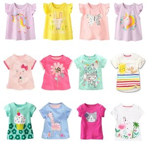Kids Girl T Shirt Summer Baby Cotton Tops Toddler Tees Clothes Children Clothing Cartoon Tshirts Short Sleeve 29Y 240408