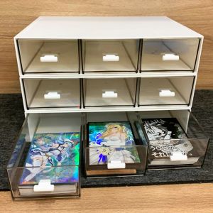 Bins Card Case Magic TCG Mid Large Card Box Deck Case Top SideLoading Solid Color Storage Box Game Collection Cards Christmas Toy