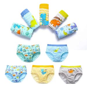 Mutandini da 5 pezzi/lotto per bambini in cotone in cotone cartone animato mutandine di dinosauro boxer slip biancheria intima mutandine mutandine mutande per ragazzi