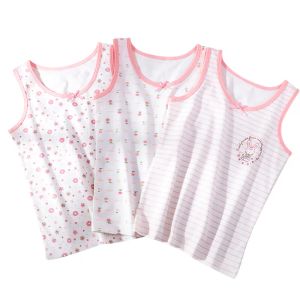 Sets Girl Cute Cartoon Design Singlet Underwear Tank Cute Princess Undershirts Cotton Tank Tops for Baby Girl Size 310t 3pcs/lot