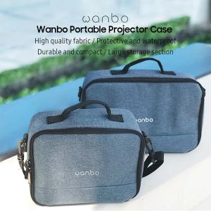 Delar Ny Wanbo X1 T2 Max T2 Gratis projektorer Väska för miniprojektorer Vattentät bärbar skyddslagring Fase Projector Accessories