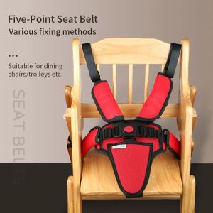 Sets Adjustable Fivepoint Baby Seat Belt Stroller Stroller High Chair Dining Chair Child Baby Seat Belt Fixed Belt Seat Belt