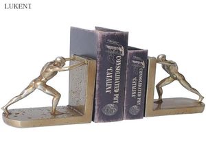 Nordic Simple and Creative Study Living Room Wine Cabinet Decoration Ornaments Sport People Bookends litar på böcker 2104145409829