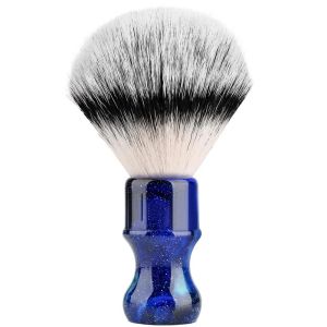 Brush Blue Shaving Brush Silvertip Synthetic Badger Hair with Resin Handle for Men Professional Wet Shaving (Knot 24mm) Amber