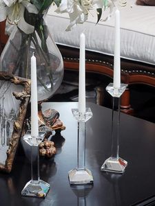 Ljusstake Modern Light Luxury Crystal Holder European Style Romantic Candlelight Dinner Table Home Decoration