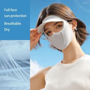 BERETS 2024 SOLAR UV Protection Chiffon Face Visor Mask Sun呼吸日焼け止め