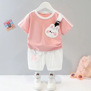 Sets Baby Boys Girls Clothing Sets Infant Clothes Short Sleeve Summer Wear Kids Newborn Sport Suit Toddler Christmas Cartoon Costume