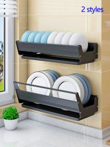 Organizzazione Wall Wall Monted Cucina Drainer Drainer Essiccamento Piatto di asciugatura Organizzazione Gadget Cucina Scaffali Utili cose per la cucina