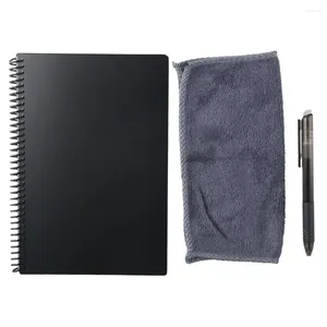 8,8 x 6 0,5 pollici di notebook cancellabile 60 pagine PVC Black Connected Smart Office