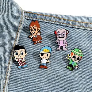 Personagens de desenhos animados de Halloween Infantil Pin Pin Cute ANIME Jogos de esmalte dura colecionam metal desenho animado Broche de bochechas Bolsa de bochechas colar